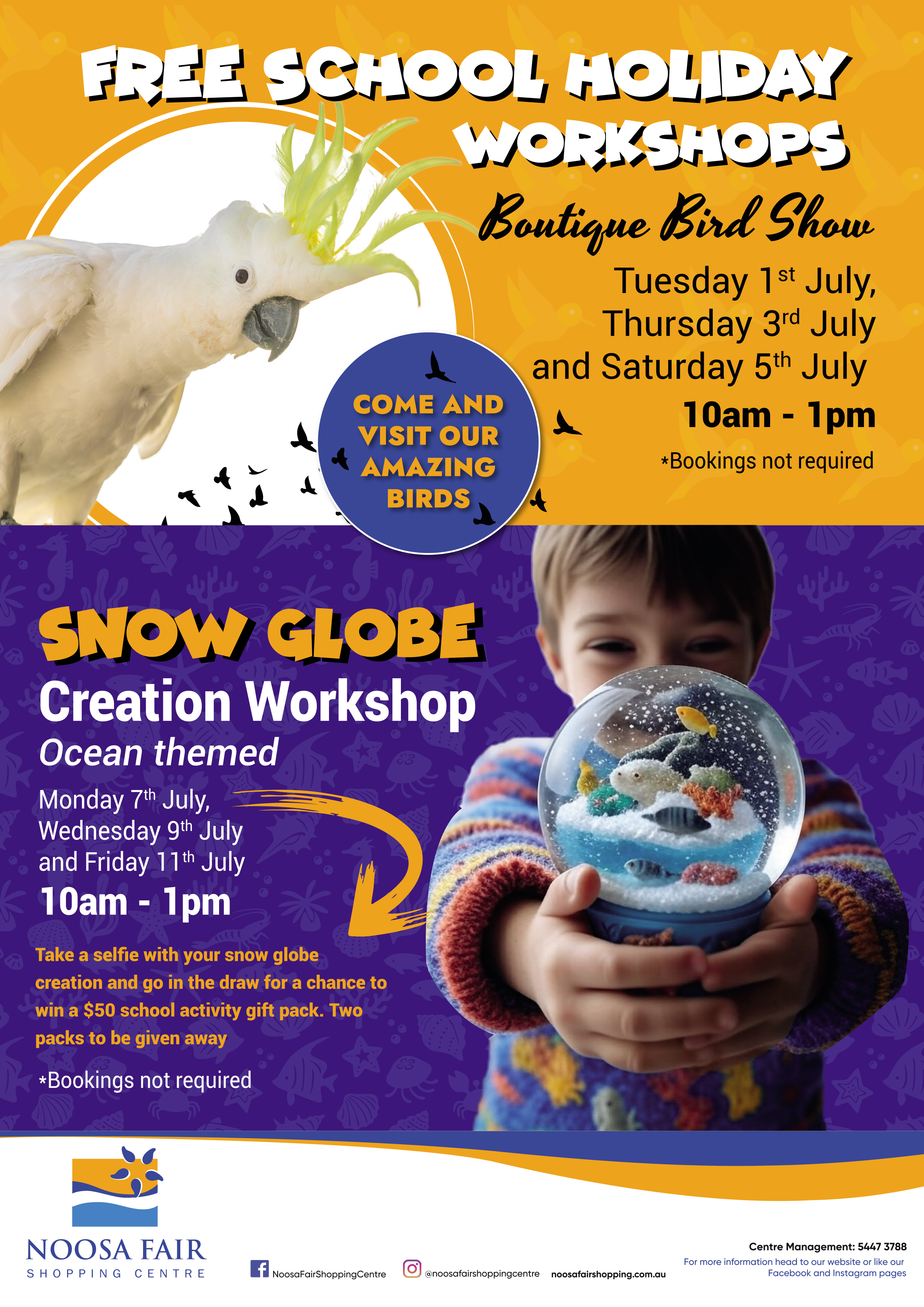School Holiday Fun Takes Flight at Noosa Fair Shopping Centre!